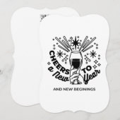 Proost op een nieuwjaarsfeest Design Kaart (Voorkant / Achterkant)