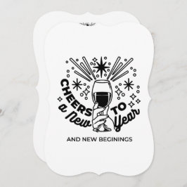 Proost op een nieuwjaarsfeest Design Kaart