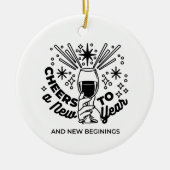 Proost op een nieuwjaarsfeest Design Keramisch Ornament (Voorkant)