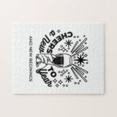 Proost op een nieuwjaarsfeest Design Legpuzzel (Horizontaal)