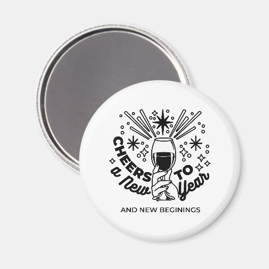 Proost op een nieuwjaarsfeest Design Magneet (Voorkant / Achterkant)