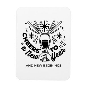 Proost op een nieuwjaarsfeest Design Magneet