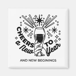 Proost op een nieuwjaarsfeest Design Magneet