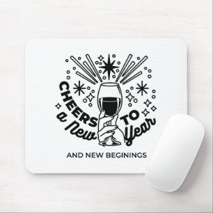 Proost op een nieuwjaarsfeest Design Muismat