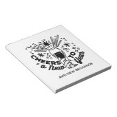 Proost op een nieuwjaarsfeest Design Notitieblok (Schuin)