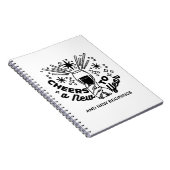 Proost op een nieuwjaarsfeest Design Notitieboek (Rechterzijde)