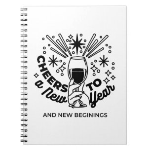 Proost op een nieuwjaarsfeest Design Notitieboek