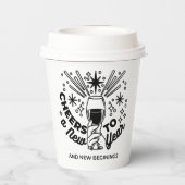 Proost op een nieuwjaarsfeest Design Papieren Bekers (Achterkant)