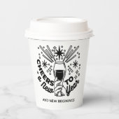 Proost op een nieuwjaarsfeest Design Papieren Bekers (Voorkant)