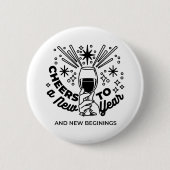 Proost op een nieuwjaarsfeest Design Ronde Button 5,7 Cm (Voorkant)