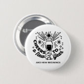 Proost op een nieuwjaarsfeest Design Ronde Button 5,7 Cm (Voorkant /achterkant)