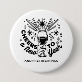 Proost op een nieuwjaarsfeest Design Ronde Button 7,6 Cm (Voorkant)