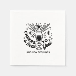 Proost op een nieuwjaarsfeest Design Servet