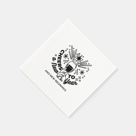 Proost op een nieuwjaarsfeest Design Servet (Hoek)