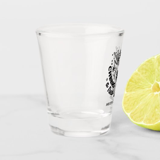 Proost op een nieuwjaarsfeest Design Shot Glas (Links)