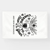 Proost op een nieuwjaarsfeest Design Spandoek (Horizontaal)