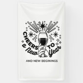Proost op een nieuwjaarsfeest Design Spandoek (Verticaal)