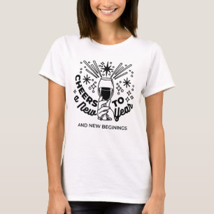 Proost op een nieuwjaarsfeest Design T-shirt