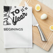 Proost op een nieuwjaarsfeest Design Theedoek (Quarter Fold)