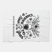 Proost op een nieuwjaarsfeest Design Theedoek (Horizontaal)