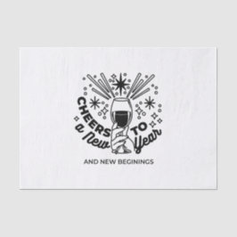 Proost op een nieuwjaarsfeest Design Tissuepapier