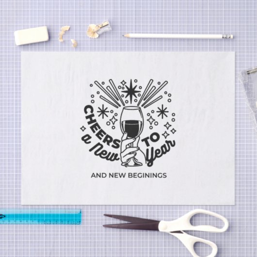 Proost op een nieuwjaarsfeest Design Tissuepapier (Craft)