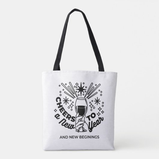 Proost op een nieuwjaarsfeest Design Tote Bag (Achterkant)