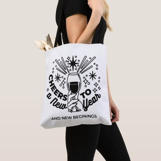 Proost op een nieuwjaarsfeest Design Tote Bag (Dichtbij)