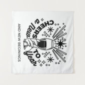 Proost op een nieuwjaarsfeest Design Wandkleed (Voorkant (horizontaal))