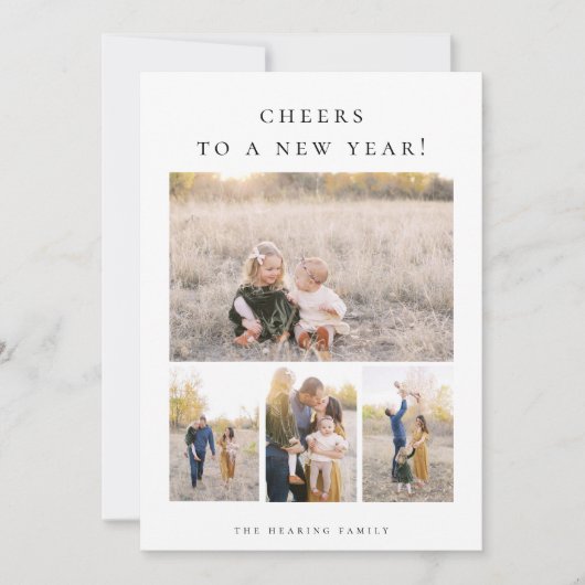 Proost op een nieuwjaarsvakantie Photo Post Kaart (Voorkant)