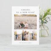 Proost op een nieuwjaarsvakantie Photo Post Kaart (Staand voorkant)