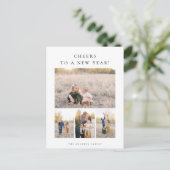 Proost op een nieuwjaarsvakantie Photo Post Kaart (Staand voorkant)