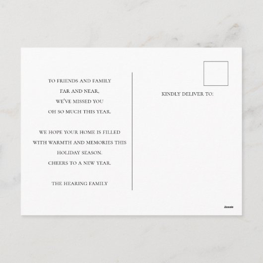 Proost op een nieuwjaarsvakantie Photo Post Kaart (Achterkant)