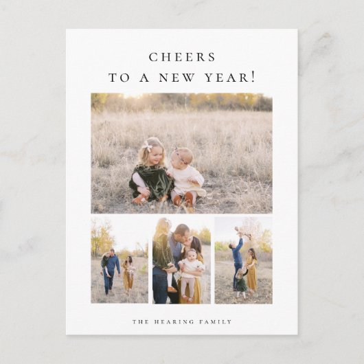 Proost op een nieuwjaarsvakantie Photo Post Kaart (Voorkant)