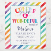 Proost op een prachtig waarderingsgeschenk voor de wijn etiket (Enkel label)