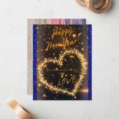 Proost op een stralend begin: Nieuw Nieuwjaarskaar Notitiekaartje (Voorkant / Achterkant in situ)