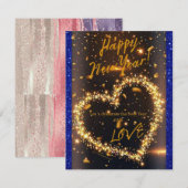 Proost op een stralend begin: Nieuw Nieuwjaarskaar Notitiekaartje (Voorkant / Achterkant)