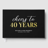 Proost op een verjaardagsfeestje voor je leeftijd gastenboek (Voorkant)