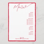 Proost op eenvoudige minimale Red Heart Script Menu (Voorkant)