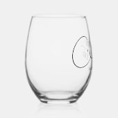 Proost op elegante, minimale moderne scriptbruilof wijnglas zonder voet (Rechts)