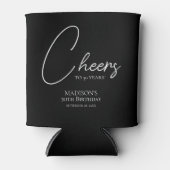 Proost op elke leeftijd 30e verjaardag in zwart-wi blikjeskoeler (Voorkant)