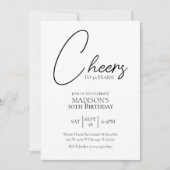 Proost op elke leeftijd 30e verjaardag in zwart-wi kaart (Voorkant)