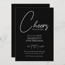 Proost op elke leeftijd 30e verjaardag in zwart-wi