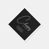 Proost op elke leeftijd 30e verjaardag in zwart-wi servet (Hoek)