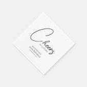 Proost op elke leeftijd 30e verjaardag in zwart-wi servet (Hoek)