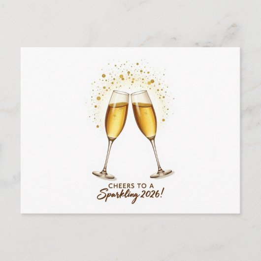 Proost op fonkelende 2026 uitnodiging (Voorkant)