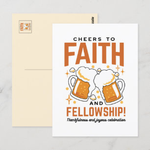 Proost op geloof en gemeenschap - Oktoberfest-thee Briefkaart