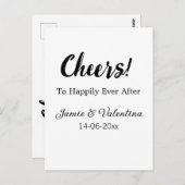 Proost op gelukkig tot het einde der tijden voeg k briefkaart (Voorkant / Achterkant)