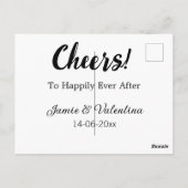 Proost op gelukkig tot het einde der tijden voeg k briefkaart (Achterkant)