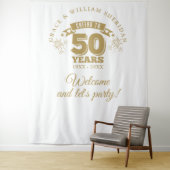 Proost op gouden 50e Jubileum foto achtergrond Wandkleed (In situ)